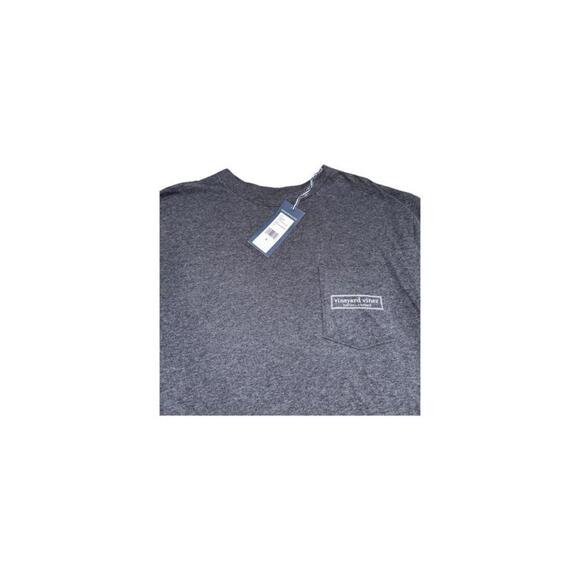 Vineyard Vines “Logo Box” L Pocket T-Shirt, NWT - Men's L Charcoal Color - Picture 2 of 3